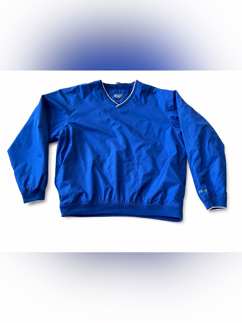 IZOD XFG Golf VintageY2K Pullover Windbreaker XXL Blue V-Neck Lightweight Jacket